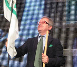 roberto maroni lega nord apertura bergamo manifestazione