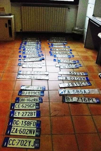 targhe rubate a Luino