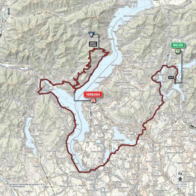 planimetria 18a tappa giro d'italia