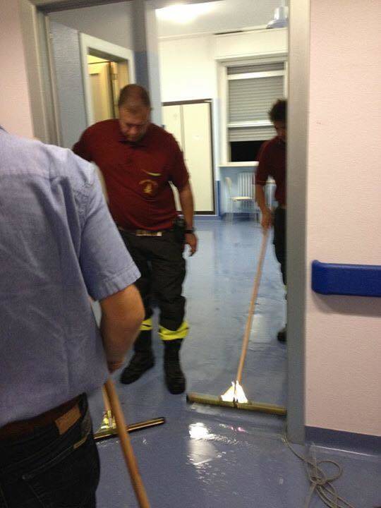 Allagamento nell'ospedale di Angera