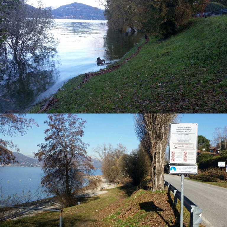 Ranco, il lago "si allontana"