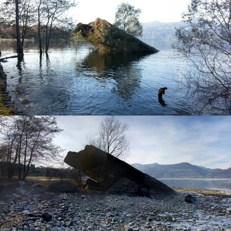 Ranco, il lago "si allontana"