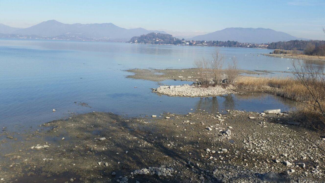 Ranco, il lago "si allontana"