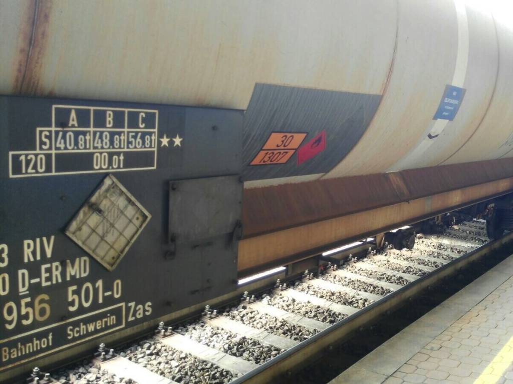 Gocciolamento cisterna ferrovia Sesto Calende