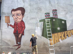 Ispra, un murales contro il gioco d'azzardo