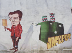 Ispra, un murales contro il gioco d'azzardo