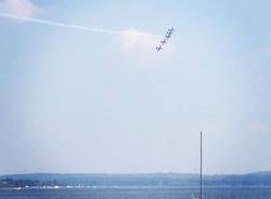 Frecce tricolori, le prove sul Lago Maggiore