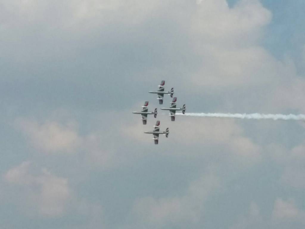 Frecce tricolori, le prove sul Lago Maggiore