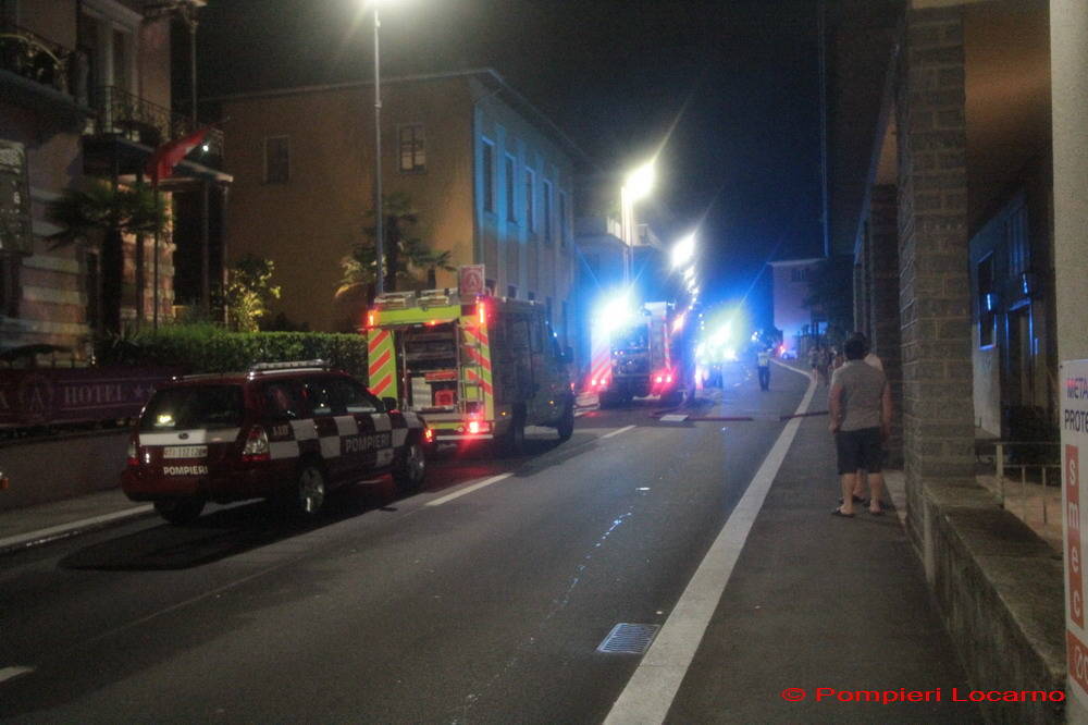 Incendio in un deposito di legname nel locarnese