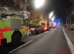 Incendio in un deposito di legname nel locarnese