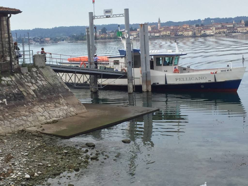 Il Lago Maggiore in secca