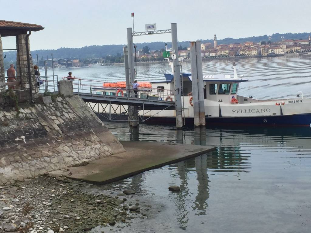 Il Lago Maggiore in secca