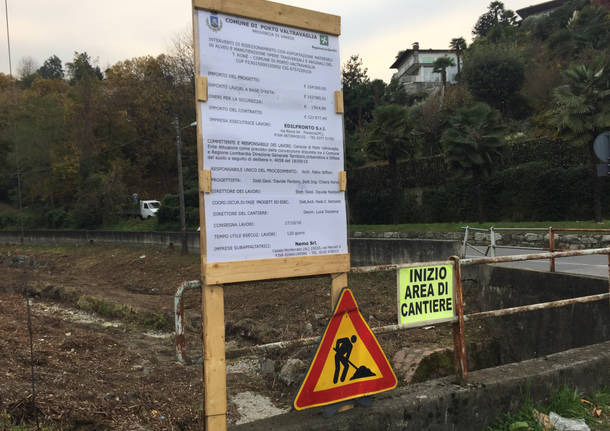 Lavori torrente porto valtravaglia