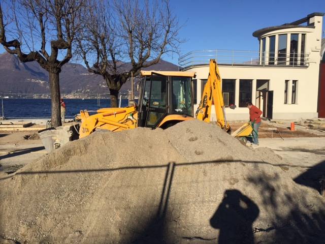 I lavori alla piazza dell\'imbarcadero