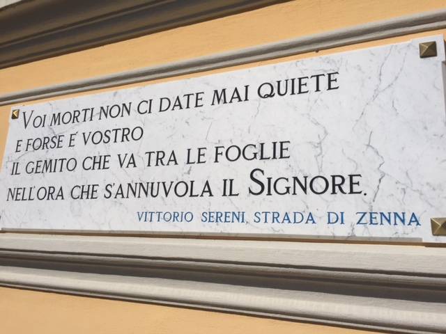 La tomba di Vittorio Sereni