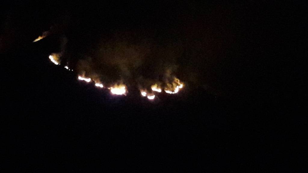 L\'incendio al monte Paglione