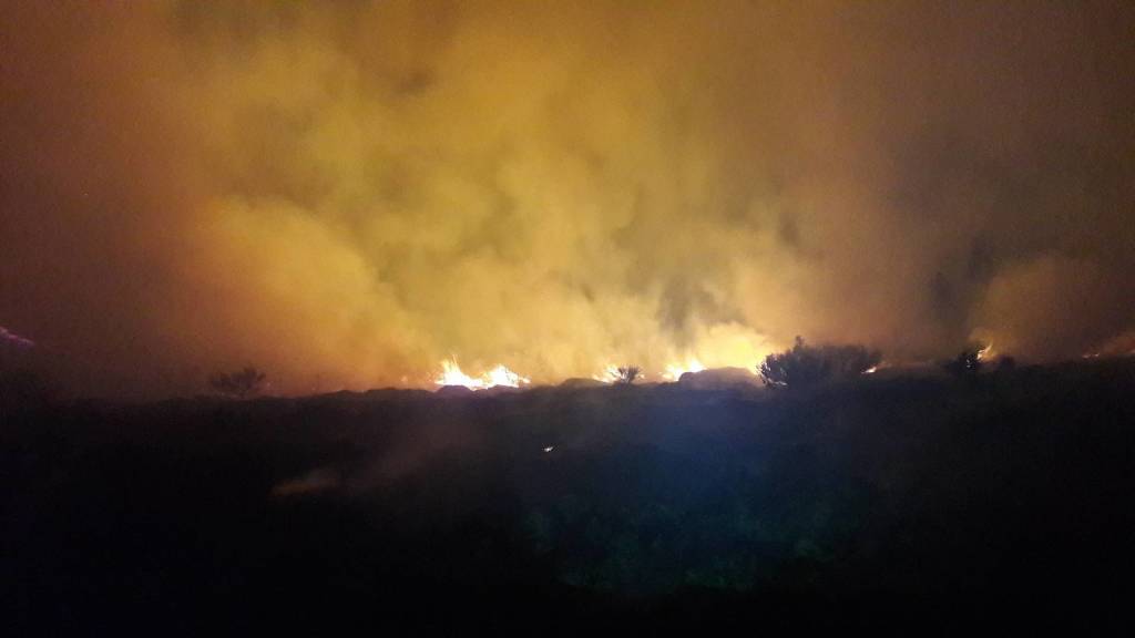 L\'incendio al monte Paglione