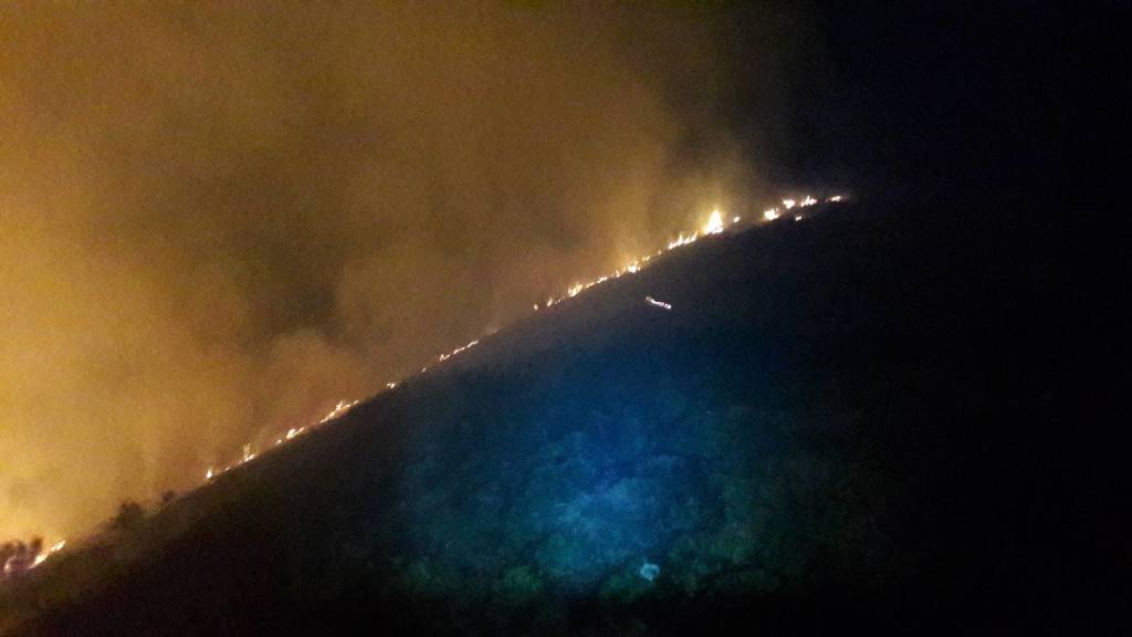 L\'incendio al monte Paglione