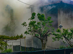 Incendio a Crugnola di Mornago