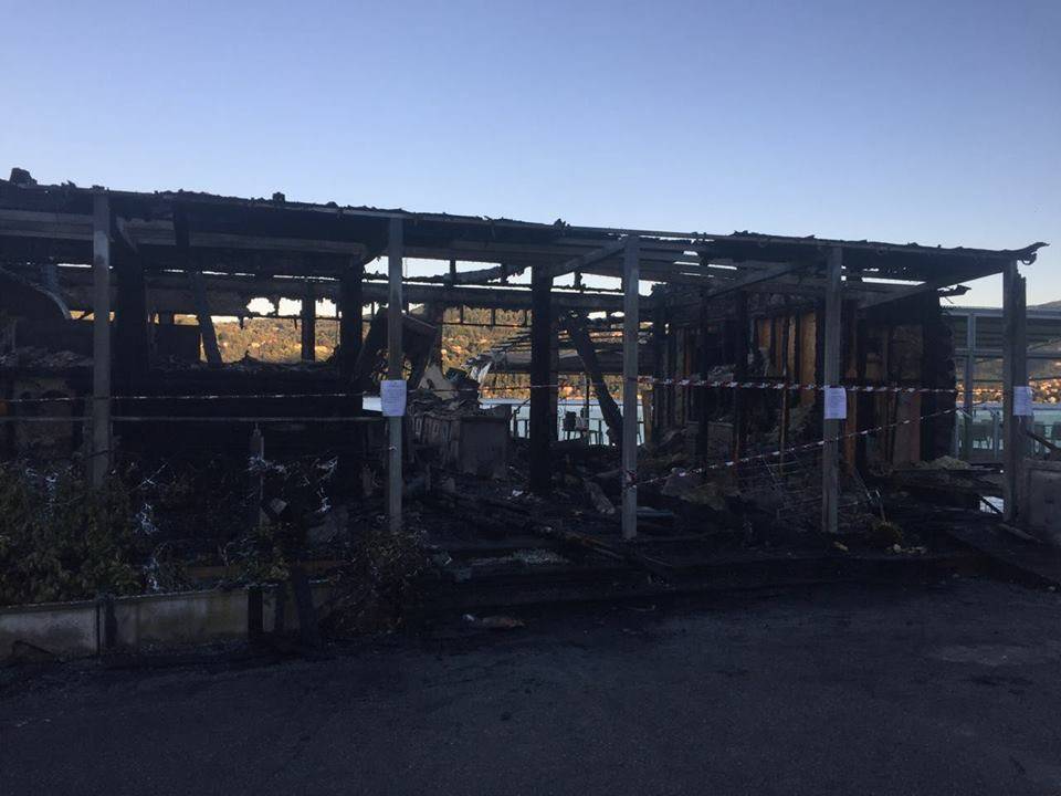 incendio chiosco la noce angera