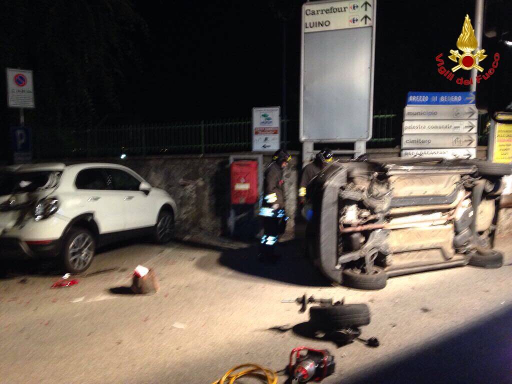 Incidente stradale a Germignaga nella notte del 21 luglio