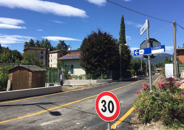 Riaperta la SP69 in via Luino a Laveno