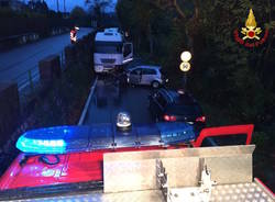 Castelveccana - Incidente auto camion