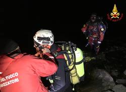 Recupero salma nel lago maggiore