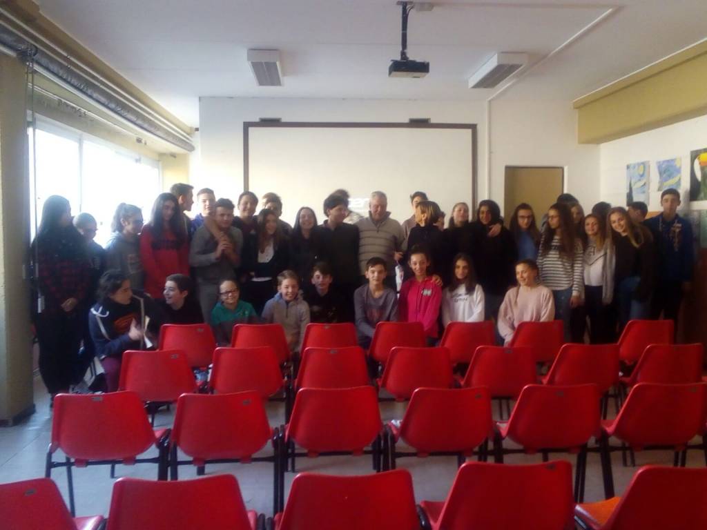 Lezione speciale di musica alle medie di Germignaga
