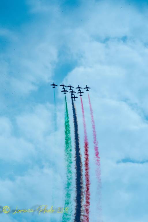 La bellezza delle frecce tricolori