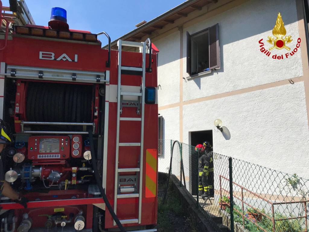 Incendio appartamento Luino
