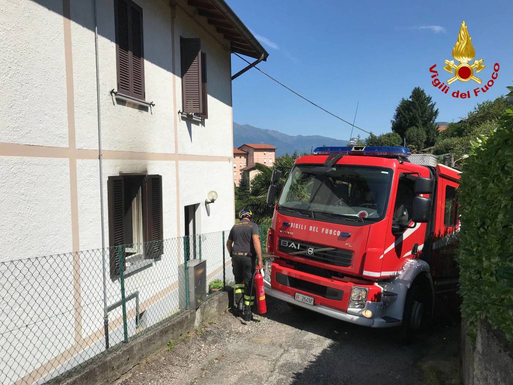 Incendio appartamento Luino