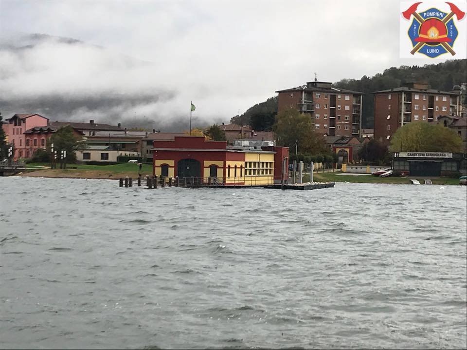 La piena del lago Maggiore a Luino, 7 novembre 2018