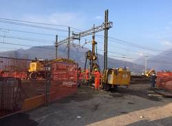 Lavori in corso alla stazione di Maccagno