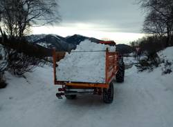 Forcora, la neve del “parcheggione” posata sulle piste