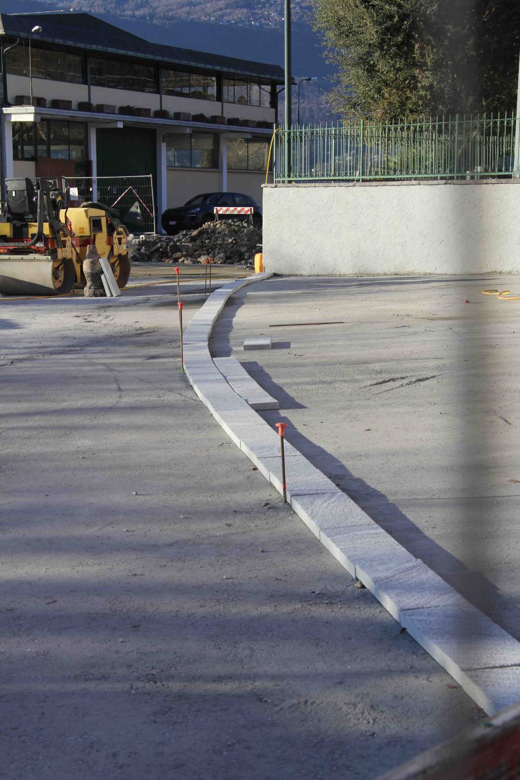 Lavori alla piazza di Caldè - febbraio 2019