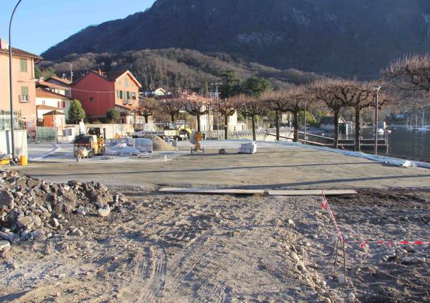 Lavori alla piazza di Caldè - febbraio 2019