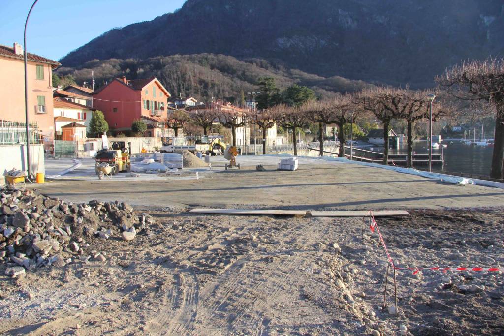 Lavori alla piazza di Caldè - febbraio 2019