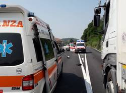 Incidente auto moto sulla statale
