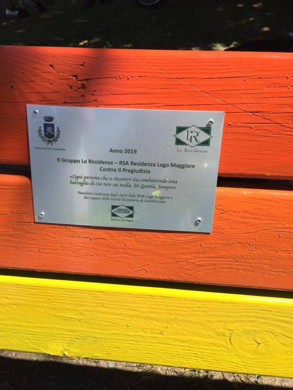 Inaugurazione panchine di Porto  Valtravaglia 