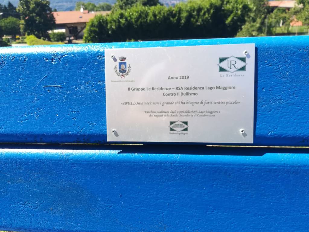 Inaugurazione panchine di Porto  Valtravaglia 