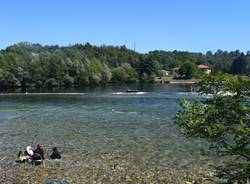 La spiaggia di Oleggio sul fiume Ticino
