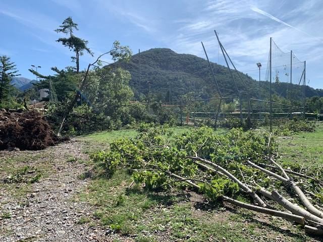 Maccagno il giorno dopo, parco devastato