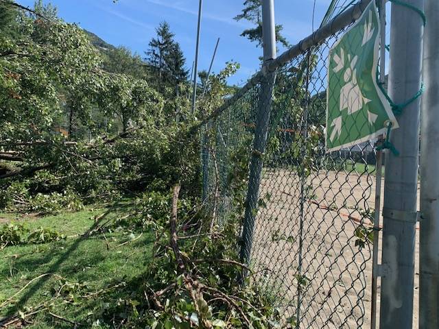 Maccagno il giorno dopo, parco devastato