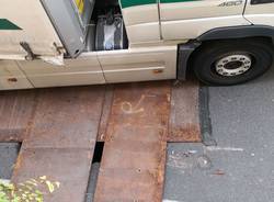 Tir incastrato Ranco