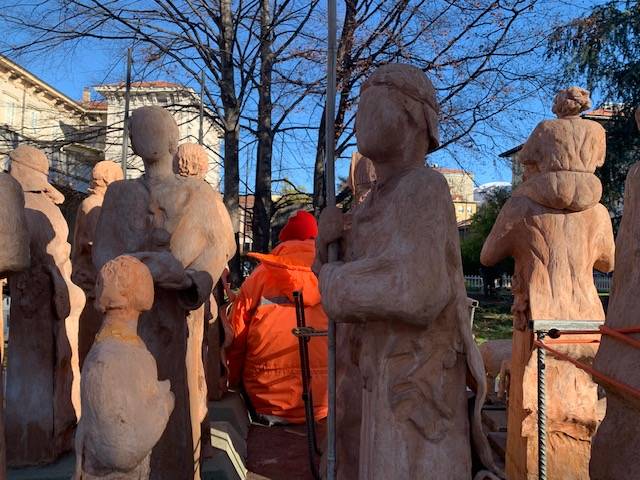 Luino, il presepe degli alpini