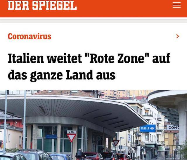 I giornali stranieri sul coronavirus