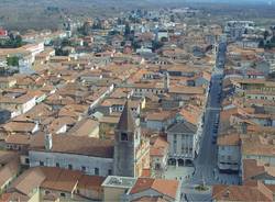 Borgomanero, centro visto dal drone