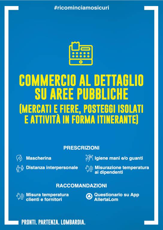 Le linee guida per la riapertura del 18 maggio in Lombardia