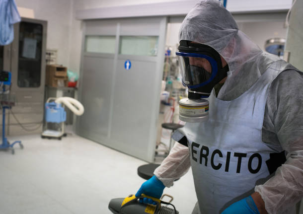 sanificazione coronavirus ospedale busto militari